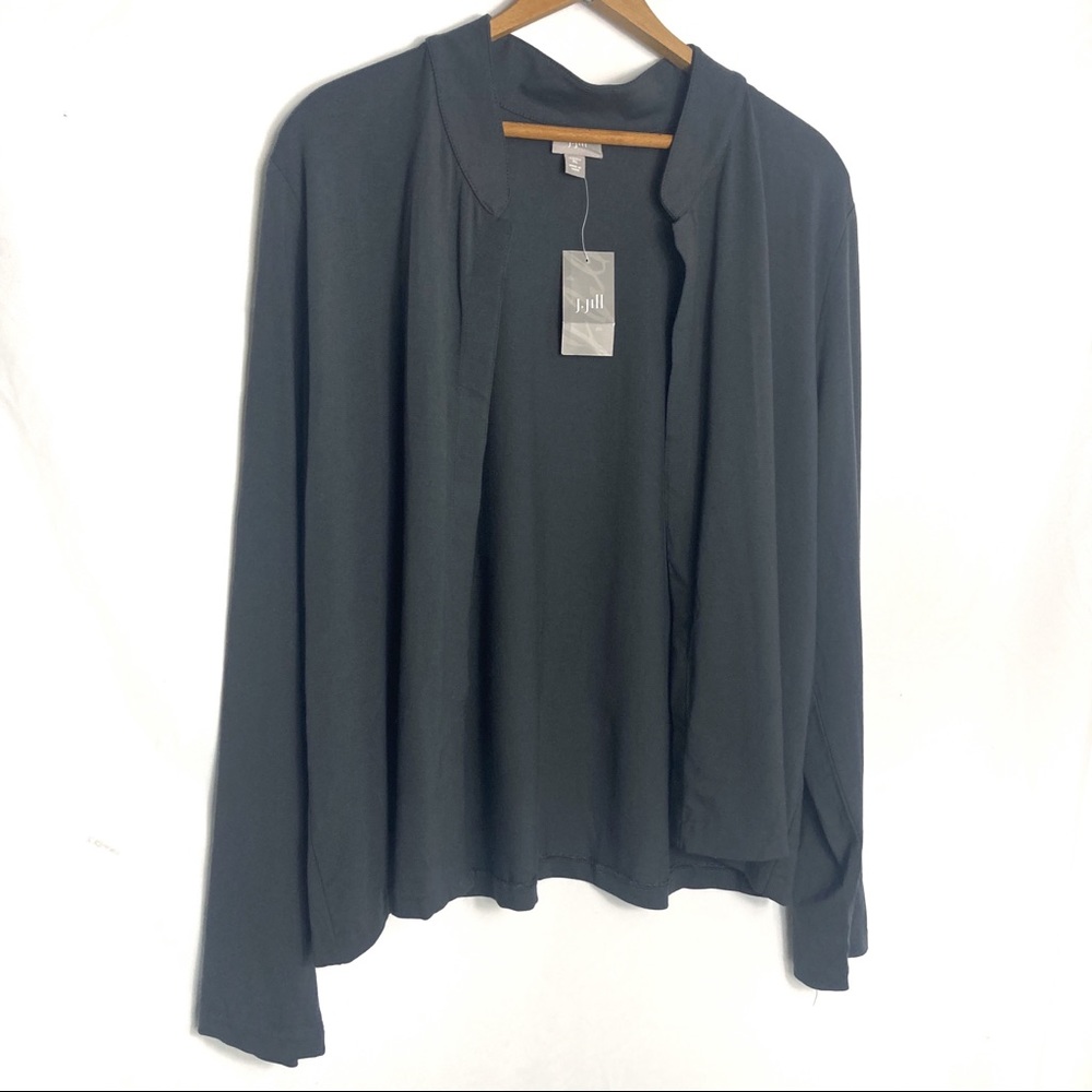 J Jill open front cardigan flagstone grey xl